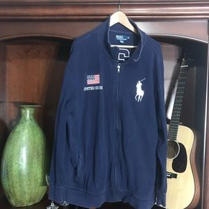 Men’s Polo zip up sweat shirt